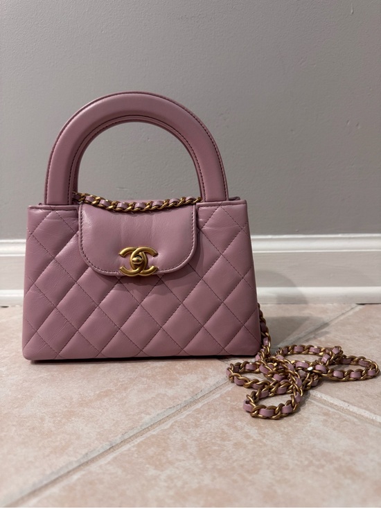 CHANEL Handbags - CHANEL Pink Quilted Top-Handle Mini Bag with Gold Chain